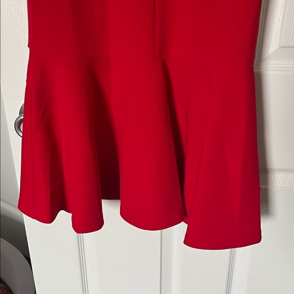 Lulu’s Moment Maker Red Square Neck Trumpet Midi Dress - Picture 6 of 6